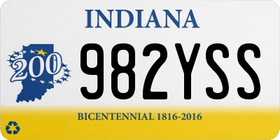 IN license plate 982YSS