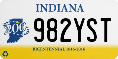 IN license plate 982YST