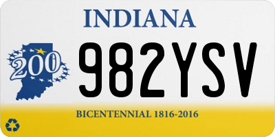 IN license plate 982YSV