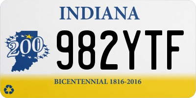 IN license plate 982YTF