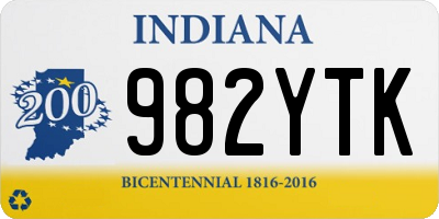 IN license plate 982YTK