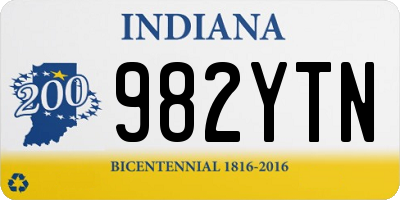 IN license plate 982YTN