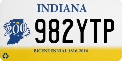 IN license plate 982YTP