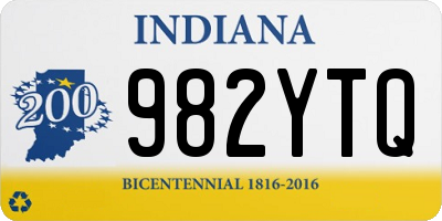 IN license plate 982YTQ