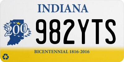 IN license plate 982YTS