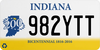 IN license plate 982YTT