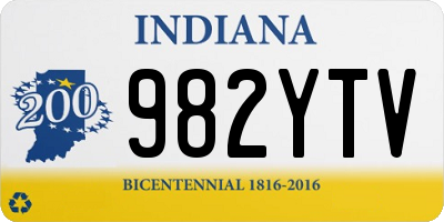 IN license plate 982YTV