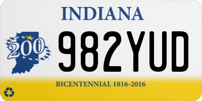 IN license plate 982YUD