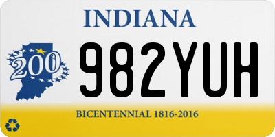 IN license plate 982YUH