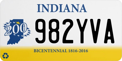 IN license plate 982YVA