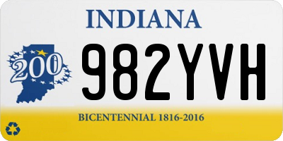 IN license plate 982YVH