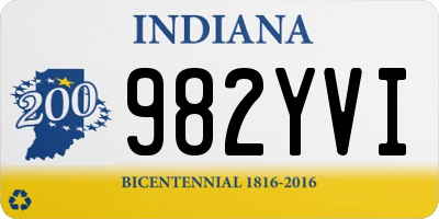 IN license plate 982YVI