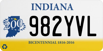 IN license plate 982YVL