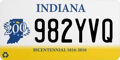 IN license plate 982YVQ