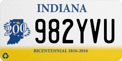 IN license plate 982YVU