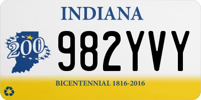 IN license plate 982YVY