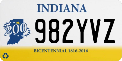 IN license plate 982YVZ