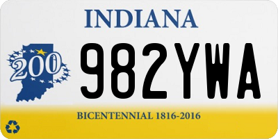 IN license plate 982YWA