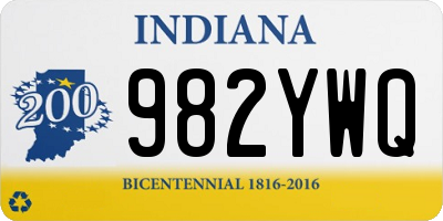 IN license plate 982YWQ