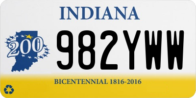 IN license plate 982YWW