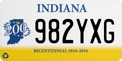 IN license plate 982YXG