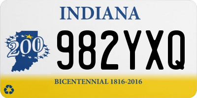 IN license plate 982YXQ