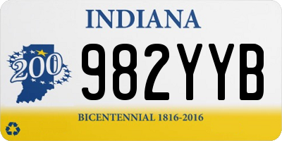 IN license plate 982YYB