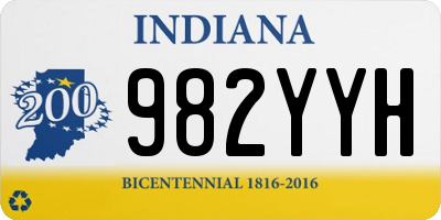IN license plate 982YYH