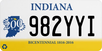 IN license plate 982YYI