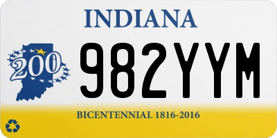 IN license plate 982YYM