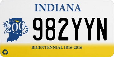 IN license plate 982YYN