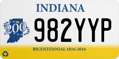 IN license plate 982YYP