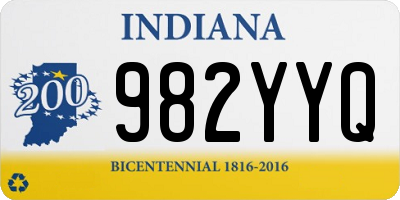 IN license plate 982YYQ