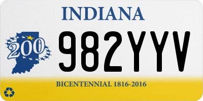 IN license plate 982YYV