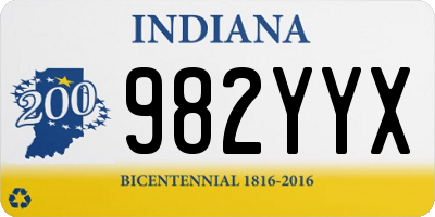 IN license plate 982YYX