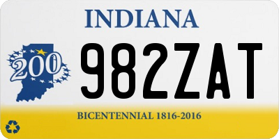 IN license plate 982ZAT