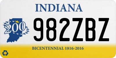 IN license plate 982ZBZ