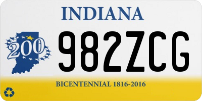 IN license plate 982ZCG
