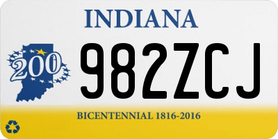 IN license plate 982ZCJ