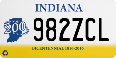 IN license plate 982ZCL