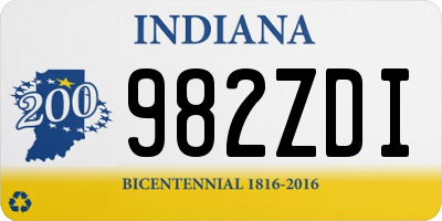 IN license plate 982ZDI