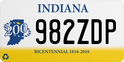 IN license plate 982ZDP