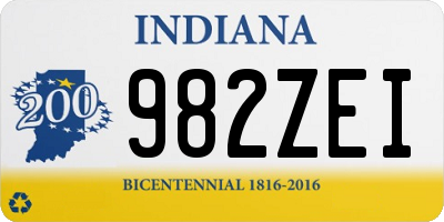 IN license plate 982ZEI