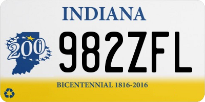 IN license plate 982ZFL