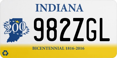 IN license plate 982ZGL