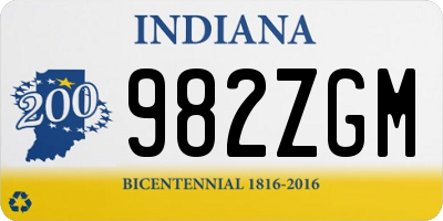 IN license plate 982ZGM