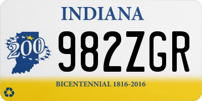 IN license plate 982ZGR
