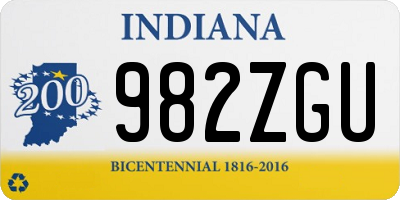 IN license plate 982ZGU