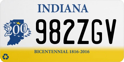 IN license plate 982ZGV