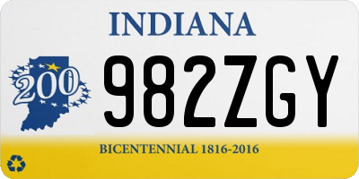 IN license plate 982ZGY